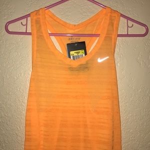 Nike orange workout tank